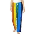 thumbnail image 2 of Kdxio Women's Comfy Stretch Rainbow ColoredPrint Drawstring Pajama Pants-Small, 2 of 9