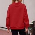 thumbnail image 6 of cfhntfmh Sweatshirts for Women Fall Fashion Outfits Crewneck Long Sleeve Loose Clothes Winter Warm Fleece Lined Pullover Tops (Red,X-Large), 6 of 6