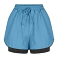 thumbnail image 7 of Mnuaqn Women Running Shorts Flowy Pleated Athletic Shorts Summer High Waisted Tennis Sporty Workout Gym Shorts (Sky Blue, M), 7 of 7