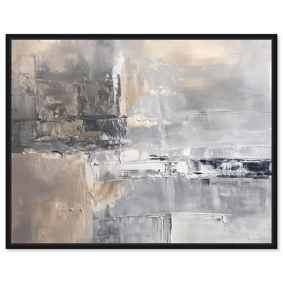 Timeworn Artistry I Canvas Print Abstract Art by Art Remedy, Black Frame, 20 x 16