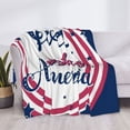 thumbnail image 3 of Balery God Bless America Patriotic Star Manta de Franela con Dibujo, Lujo Ultra Suave y Cálido, Antipelusa y Resistente a las Arrugas para Cama, Sofá, Camping -50"x40", 3 of 6