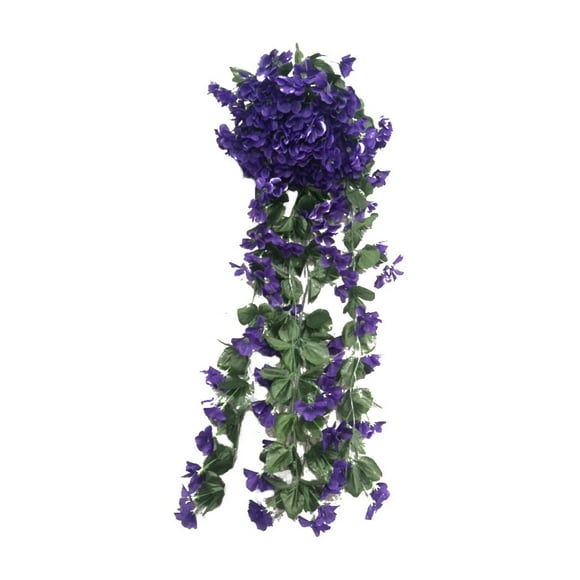 jovati Hanging Flowers Artificial Violet Flower Wall Wisteria Basket Hanging Garland Vine Flowers Fake Silk Orchid