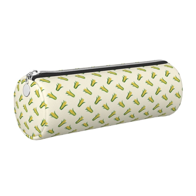 Disketp Corn Estuche Organizador de Lápices de Cuero, Estuche de Oficina con Cremallera para Bolígrafo y Lápiz