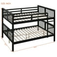 thumbnail image 3 of [Luckynote]Full over Full Bunk Bed with Ladder for Bedroom, Guest Room Furniture-Espresso, 3 of 10