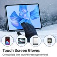 thumbnail image 3 of Winter knitted hat, scarf and touch screen glove neck-warmer, knitted wool lining, unisex - Tibetan blue, 3 of 5