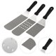 thumbnail image 3 of 3 unids de acero inoxidable Pizza Peel Hornear Pala paleta Torta Transfer Bandejas, 3 of 4