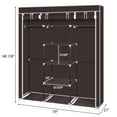 thumbnail image 4 of Topcobe 69" Portable Clothes Closet, Non-Woven Fabric Wardrobe Double Rod Storage Organizer, 4 of 7