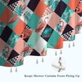 thumbnail image 6 of Orange Green White Checkerboard Checkered Pattern Shower Curtain 84"x72" ,Bathroom Decorative Shower Curtains Set with 12 Hooks,Modern Waterproof Washable Shower Curtain, 6 of 6
