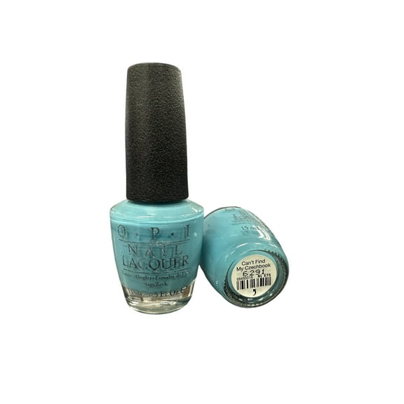 OPI Nail Polish Can’t Find My Czechbook (NL E75) 0.5oz Creamy Aqua Lacquer