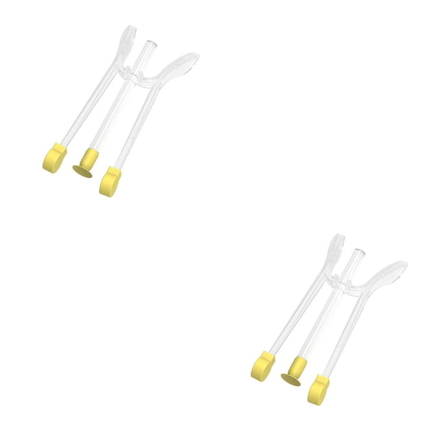 Vogacara Removedor de lentes de contacto herramienta de inserción de silicona de color con estuche de almacenamiento pequeño palo de Amarillo 2piezas