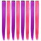 thumbnail image 1 of Pink and Purple Wig Pieces for Teens Straight Clip in Colored Hair Extensions for Girl (Purple Pink), 1 of 4