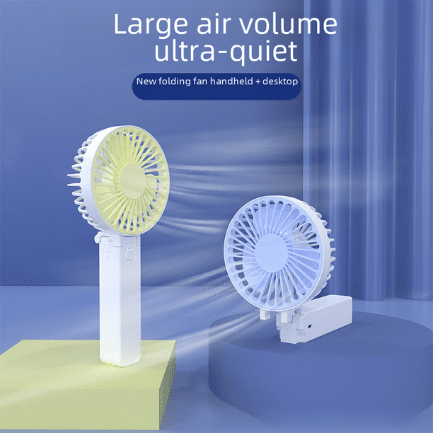Ventilador pequeño portátil de mano de verano con carga USB, mini ventilador plegable para dormitorio y exteriores, regalo