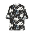 thumbnail image 7 of GaThRRgYP Womens Tops Short Sleeve Pullover,Plus Size Tunic Tops for Women Clothes,Women's Ladies Fashion Casual Cropped Short Sleeve Printing Loose Shirt Blouse Top Black M, 7 of 7