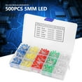 thumbnail image 6 of Neyseki 500pcs 5mm LED Light Red Yellow Blue Green White Assortment Diodes Kit, 6 of 7