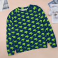 Green Sea Turtle Hoodies Lady Long Sleeve Cute Animal Print Trendy