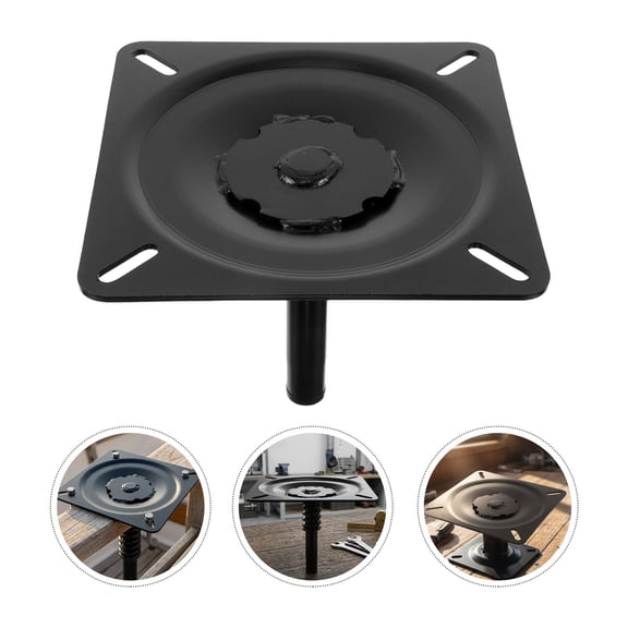 BESTYASH Boat Seat Swivel Base Mount Plate Black Metal for Chair Universal Compatibility and High Rigidity
