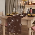 thumbnail image 2 of Table Runners 72 Inches Long Dress Scarves, Brown Farmhouse Kitchen/Dining Table Runner, Coffee Tablerunners, Spring Flora 16x72 Inch, 2 of 9