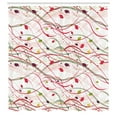 thumbnail image 3 of Ambesonne Pink Shower Curtain, Branch Leaves Spring Art, 69"Wx84"L, Red Green, 3 of 5