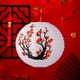thumbnail image 2 of 18x Farolillos de Papel de Flores de Rojo de 12 Pulgadas, Lámpara de Papel Japonesa China Redonda, 2 of 5