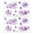 thumbnail image 4 of 2PCS Violet Fleur Papillons Sticker Décors Mur Auto-Adhésifs Autocollants Maison, 4 of 8