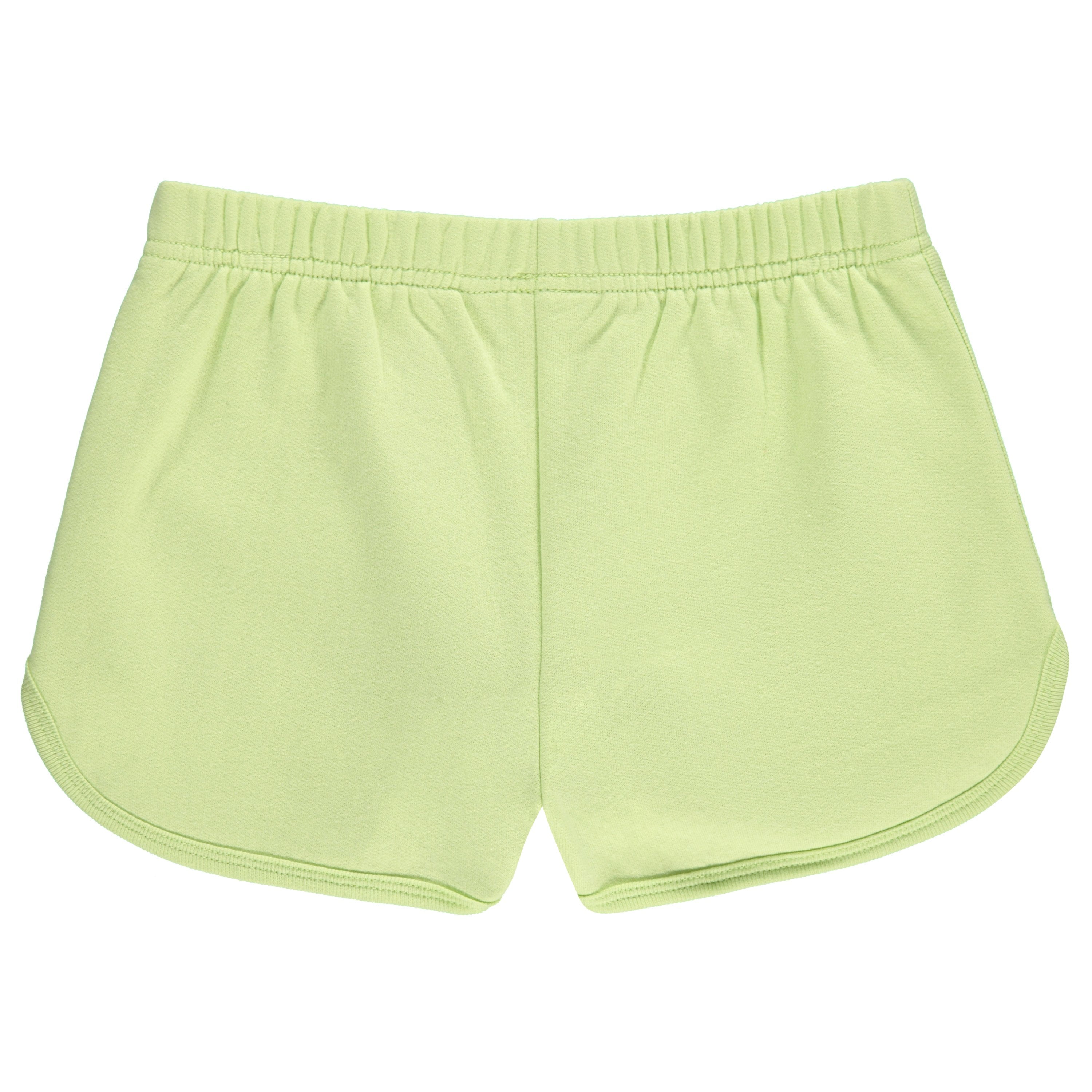 STAR WARS Girls Baby Yoda Crewneck Sweatshirt and Shorts Clothing Set- Little and Big Girl Sizes 4-16, Green, 7-8