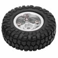 thumbnail image 6 of Beadlock Wheels and Tires 2Pcs RC Wheels Metal Remote Control Car Tires Replacement Parts for Axial SCX24 90081, Metal Micro Crawler Tires [silvery], 6 of 9