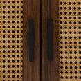 thumbnail image 5 of UIXE 2-Door Rattan Storage Cabinet Accent Furniture Cupboard Sideboard Cabinets up to 30.2" for Dining Room Hallway, Espresso, 5 of 7