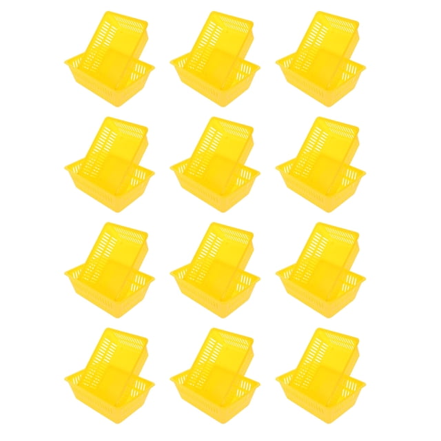 CIMAXIC 12Pcs Small Plastic Containers for Arcade Machines Coin Holders Yellow