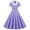 DT-Purple, variant on Women's Peter Pan Collar Swing Dress-Short Sleeve-For Retro Outing-Pink & Multi-Color