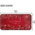 thumbnail image 3 of GZHJMY Kitchen Rugs,Dark Red Xmas Snowflakes Non Slip Washable Cushioned Carpets Polyester AntiFatigue Comfort Porch Floor Mat Doormat Christmas Decoration, 39"x20", 3 of 7