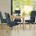 thumbnail image 3 of Unique Bargains Stretch Polyester Dining Chair Covers Set of 4, Dark Blue, 3 of 6