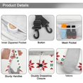 thumbnail image 3 of Christmas Full Print Drawstring Cosmetic & Makeup Bag – Large Portable Makeup Organizer with Inner Zipper Pocket & Mesh Compartment, Travel Toiletry Bag for Women, Xmas Style, 3 of 5