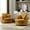 Yellow, variant on KINFFICT 2 Pieces Chenille Swivel Barrel Chair, Oversized Accent Chair, Comfy Armchair with Pillows, Modern Leisure Sofa Chair for Living Room, Bedroom, Yellow