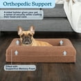 thumbnail image 4 of PETMAKER Dog Bed with Bolster, Nonslip Bottom, and Washable Cover (Brown), 4 of 6