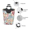 thumbnail image 4 of KLL Trendy Floral Design Laundry Hamper,Large Canvas Fabric Lightweight Storage Basket Toy Organizer Dirty Clothes Collapsible Waterproof, 4 of 6