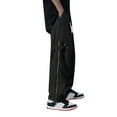 thumbnail image 4 of Icvfdpl Mens Casual Pants Tornss With 2 Side Zipper Buckle Full Open Sports With Pockets At The Legs Leisure Trousers Comfy Man Clothing Black L, 4 of 4