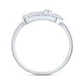 thumbnail image 4 of 10kt White Gold 1/6 Cttw Diamond Fashion Paper Clip Wedding Engagement Anniversary Ring, Women Size: 5-9, 4 of 4