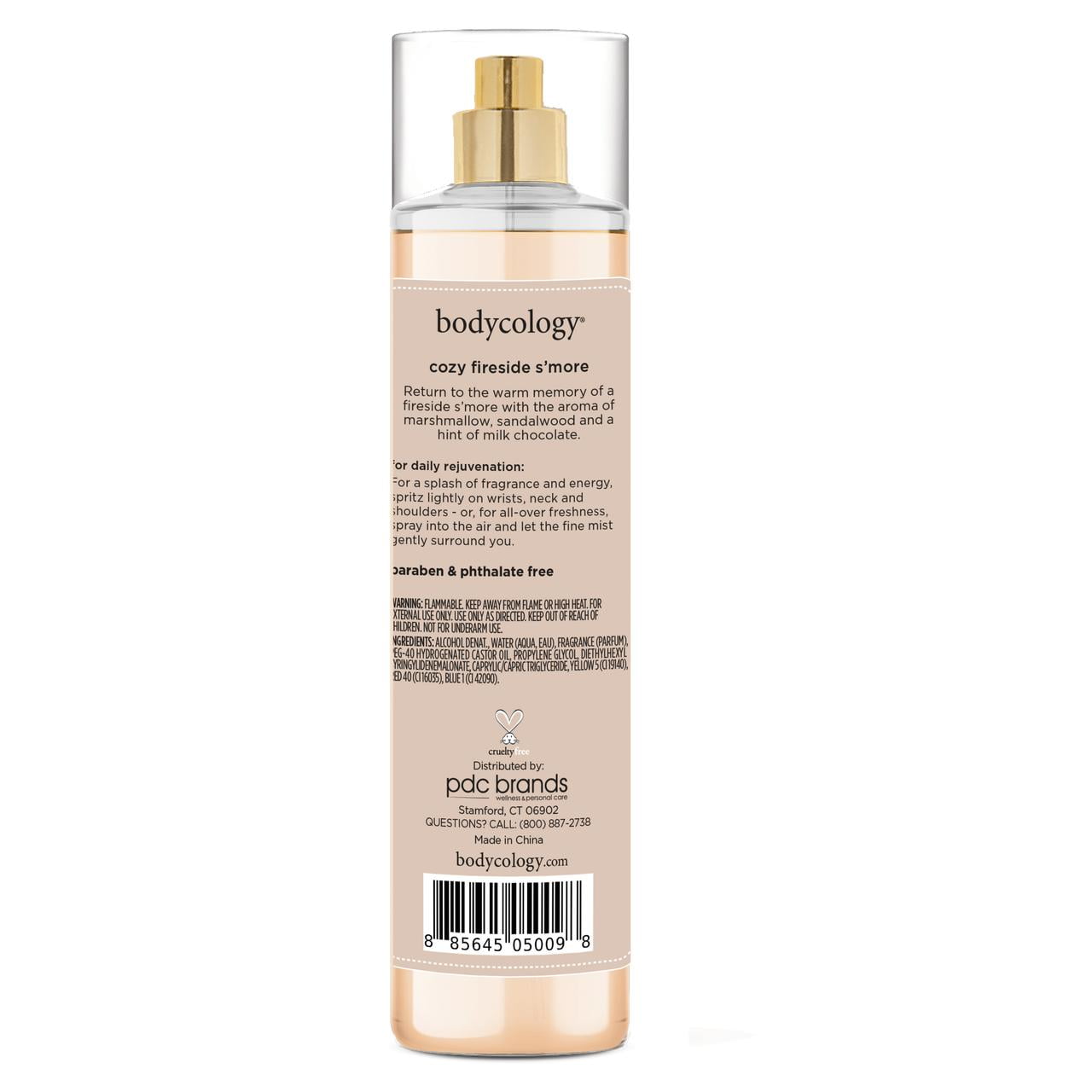 Bodycology Fragrance Body Mist, Cozy Fireside S'more, 8 fl oz