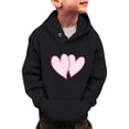 thumbnail image 2 of Girls Fall Shirts And Tops Winter Spring Large Size Drawstring Hooded Long Sleeve Loose Fit Black Girl's Fall Tops for 7-8 Years, 2 of 7