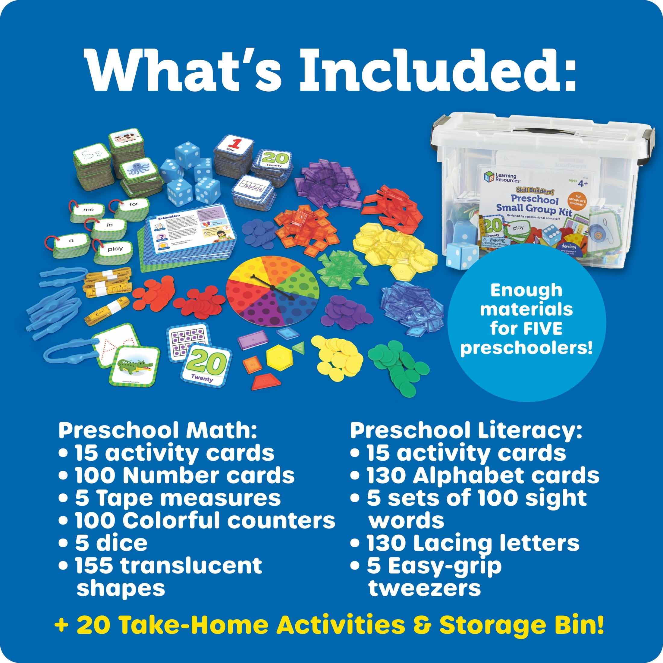 Learning Resources Skill Builders! Preschool Small Group Kit, Preschool Classroom Must-Haves, Preschool Learning Toys, Homeschool Supplies, Ages 4+, 689 Pieces