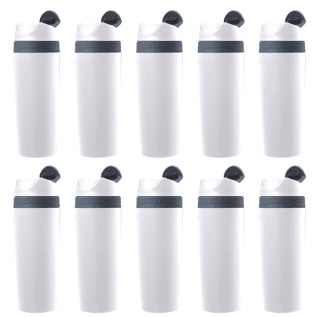 

16 oz. Snap Seal Tumbler Travel Mugs - 10 Pack - White