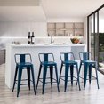 HBBOOMLIFE Metal Stools with Backs Kitchen Counter Stools Counter