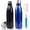 2 Pack-Black+Dblue, variant on Insulated Water Bottle, 17 oz Stainless Steel Water Bottles, Double Wall Vacuum Water Bottles Leak Proof Bottle Cup Keep Hot&Cold for Running Gym Workout Cycling