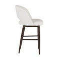 thumbnail image 3 of Plata Import Executive Stool in White, PU Executive Stool, Mid-Century Counter Stool, White PU Counter Stool, Kitchen PU Stool, Island Stool, Modern Counter Stool, with Backrest and Footrest, 3 of 3