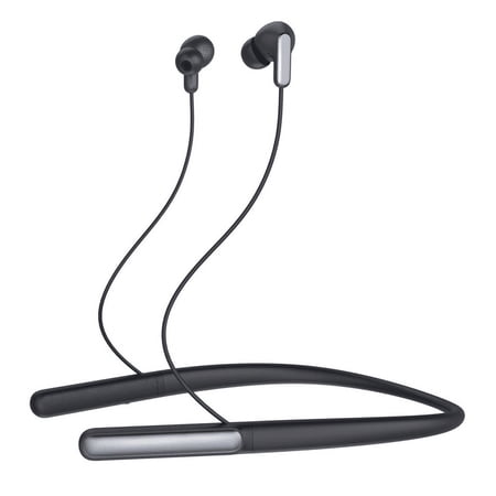 onn. Wireless Neckband Earphones, Black