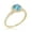 Dec- Genuine Blue Topaz, variant on AVORA 10K Yellow Gold November Birthstone-Genuine Citrine with Simulated Diamond CZ Halo Fashion Ring - Size 7.5