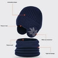 thumbnail image 3 of D GROEE Winter Neck Warp Set Winter Children Hat Scarf Set Printed Thickened Elastic Warm Anti slip Soft Dome Windproof Ear Neck Neck Warp Set, 3 of 8