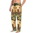 thumbnail image 2 of FORMRS Mens Pajama Pants with Pockets Sleepwear Lounge Bottoms Sizes S-2XL, Flowers and Dog, 2 of 7