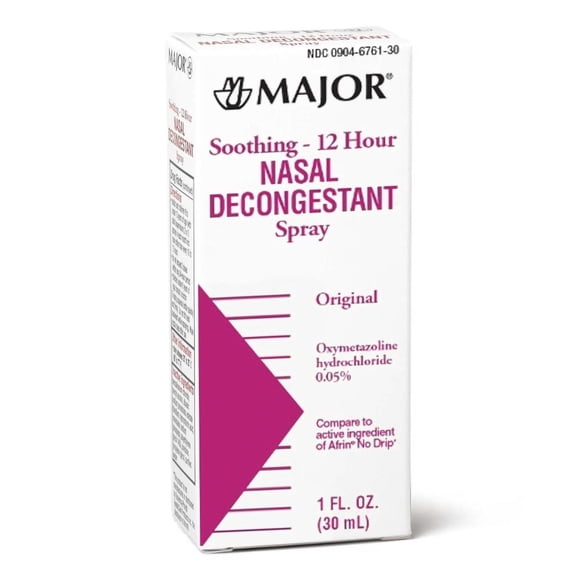 Major Nasal Decongestant Soothing 12-Hour Spray 1 Ounce