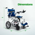 thumbnail image 5 of Culver Electric Wheelchair, 12mi—500W Electric Wheelchairs for Adults, Electric Wheelchair Lightweight Foldable, Blue, 5 of 11